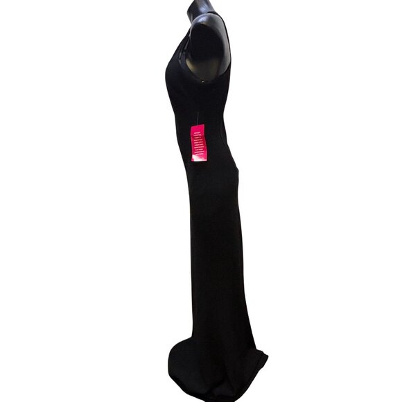 NWT Calvin Klein Black Sleeveless Long Dress Size 8 - Picture 3 of 4